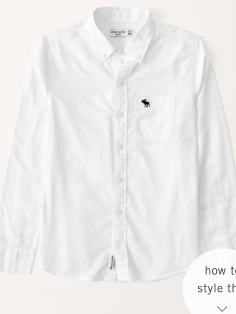 Abercrombie Thick White Cotton Shirt